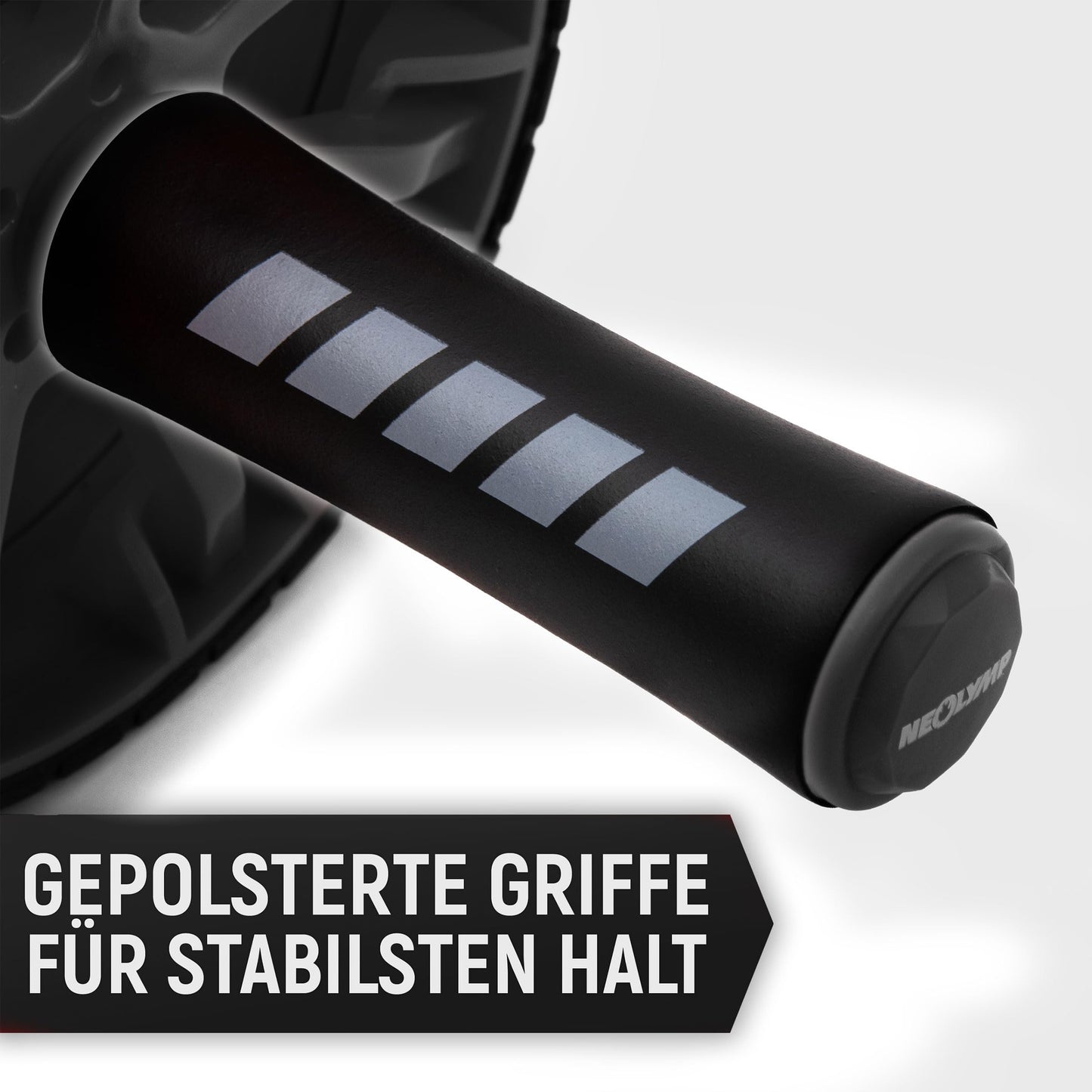 NEOLYMP Bauchtrainer für Zuhause mit Knieauflagen Matte und Bauchroller Videoübungen - Bauchmuskeltrainer, Ab Roller, Bauchtrainer Roller, Coremaster Trainingsgerät