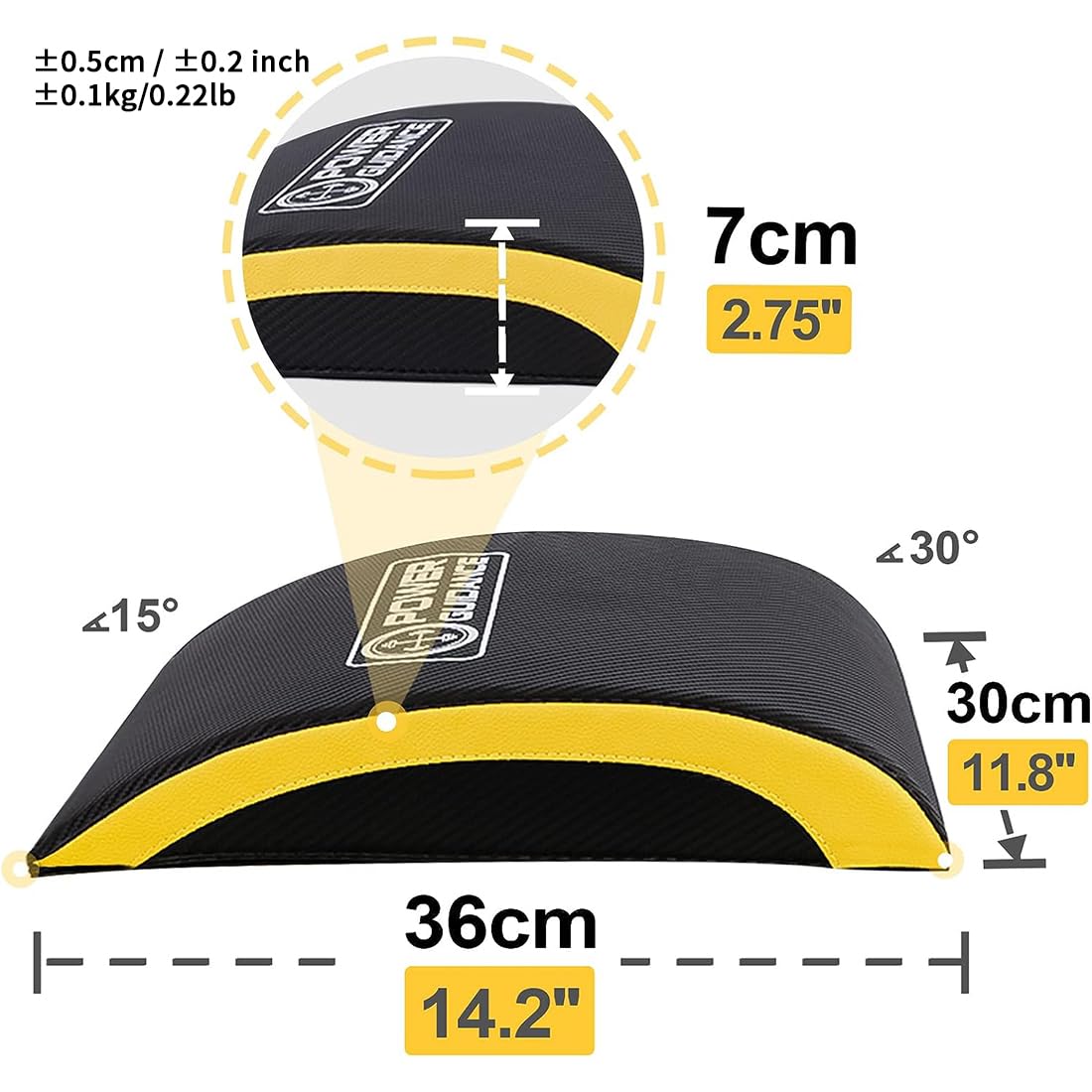 POWER GUIDANCE Bauchmuskel Matte Sit Up Pad Bauch und Rumpftrainer Matte für volle Bewegungsfreiheit