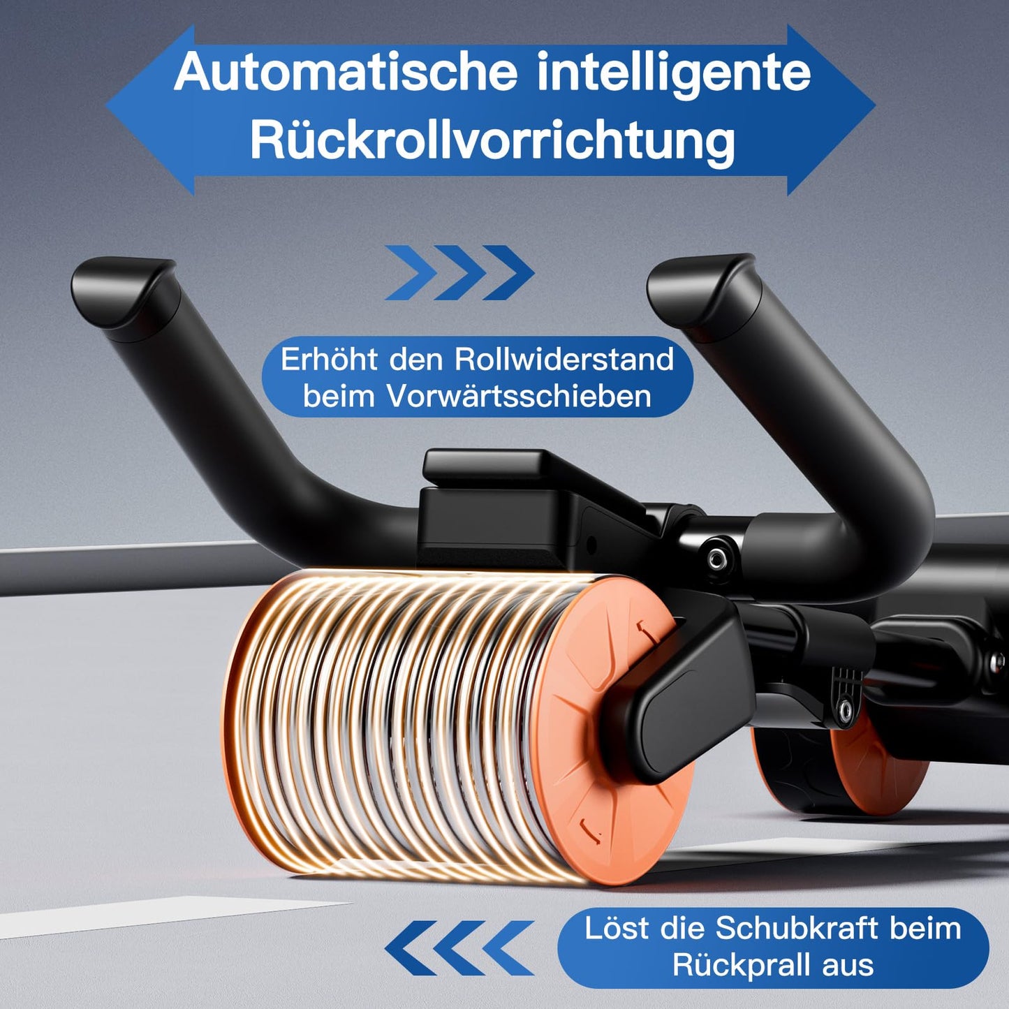 Bnlei Ab Roller Automatisches Rebound-Bauchrad, Ab Trainer für Zuhause, Bauchmuskeltrainer Sport Geräte Sliders für Core Training, ABs Wheels Fitness Zubehör